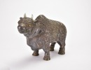 A Silver Alloy and Hardstone-Inlaid Ceremonial Ox Cart Late Qing Dynasty to Republic Period - 6