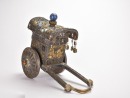 A Silver Alloy and Hardstone-Inlaid Ceremonial Ox Cart Late Qing Dynasty to Republic Period - 12