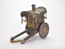 A Silver Alloy and Hardstone-Inlaid Ceremonial Ox Cart Late Qing Dynasty to Republic Period - 13