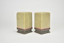 A Pair of Large Qingtian Stone Seals (Box and Stand) - 2
