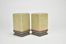 A Pair of Large Qingtian Stone Seals (Box and Stand) - 8