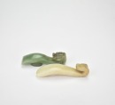 A Group of Two Carved Jade Zoomorphic Belt Hook - 2