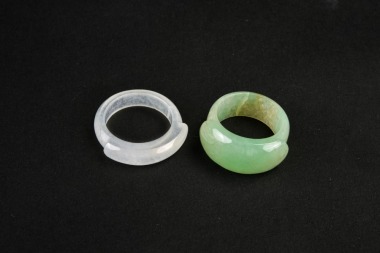 Two Jadeite Saddle Rings