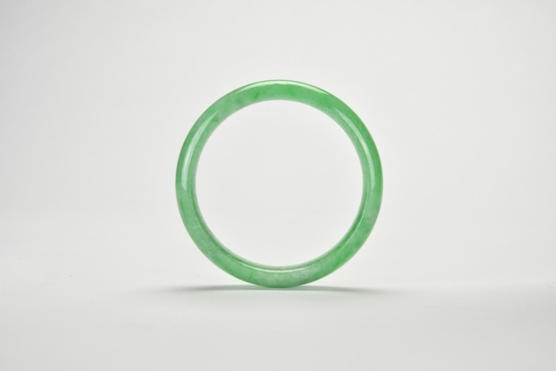 A Green Jadeite Bangle