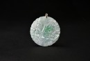 An Icy Jadeite Pendant Carved with Han Zhongli Pendant - 2