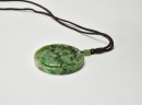 A Jadeite Circular Pendant Carved with Mandarin Ducks - 5