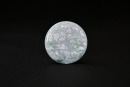 A Jadeite Circular Pendant Carved with a Landscape Scene
