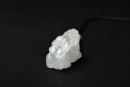 A Carved Translucent Jadeite Dragon Pendant - 2
