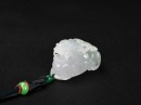 A Carved Translucent Jadeite Dragon Pendant - 4