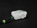 A Carved Translucent Jadeite Dragon Pendant - 5