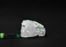A Carved Translucent Jadeite Dragon Pendant - 6
