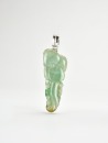 A Carved Jadeite Dragon Pendant with Russet and Emerald Inclusions - 2