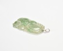 An Icy Jadeite Pendant Carved with Lingzhi and Ruyi Motifs - 4