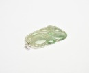 An Icy Jadeite Pendant Carved with Lingzhi and Ruyi Motifs - 6