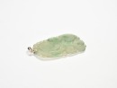 An Icy Jadeite Pendant Carved with Lingzhi and Ruyi Motifs - 7