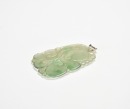 An Icy Jadeite Pendant Carved with Lingzhi and Ruyi Motifs - 8