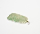 An Icy Jadeite Pendant Carved with Lingzhi and Ruyi Motifs - 9