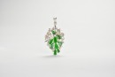 An 18K White Gold Jadeite Pendant
