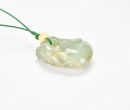A Carved Jadeite &lsquo;Monkey and Pomegranate&rsquo; Pendant - 4