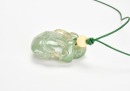 A Carved Jadeite &lsquo;Monkey and Pomegranate&rsquo; Pendant - 5