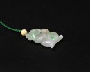 A Carved Jadeite &lsquo;Monkey and Lingzhi&rsquo; Pendant - 3