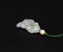 A Carved Jadeite &lsquo;Monkey and Lingzhi&rsquo; Pendant - 9