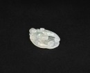 An Icy Jadeite &lsquo;Bat and Longevity&rsquo; Pendant - 4