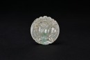 A Carved Icy Jadeite Peacock Pendant - 2