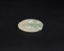 A Carved Icy Jadeite Peacock Pendant - 8