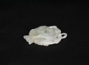 A White Icy Jadeite &lsquo;Double Fish and Vase&rsquo; Pendant - 3