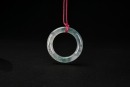 A White Icy Jadeite &lsquo;Bi&rsquo; Pendant