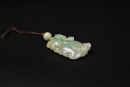 An Icy Jadeite Double Gourds Pendant with 18K Gold Bail - 3