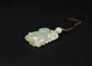 An Icy Jadeite Double Gourds Pendant with 18K Gold Bail - 5