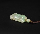 An Icy Jadeite Double Gourds Pendant with 18K Gold Bail - 6