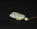 An Icy Jadeite Double Gourds Pendant with 18K Gold Bail - 7