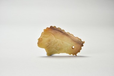 An Archaic Jade Human-Head Pendant, Shang Dynasty