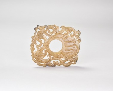 Carved Jade Openwork Plaque With Dragons And Phoenixes, Han Dynasty
