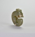 A Carved Jade Coiled-Tail Dragon Pendant, Shang Dynasty - 4