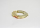 A Celadon And Russet Jade Dragon-Form Ring Pendant. Shang Dynasty - 5