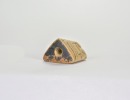 A Carved Triangular Jade Tubular Ornament with Stylized Mask Design, Liangzhu Culture - 6