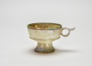A Bronze-Mounted Jade Ear Cup with Mandarin Ducks, Han Dynasty