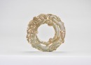 A Carved Celadon Jade Openwork Dragon-and-Phoenix Bi Disc, Warring States Period - 3