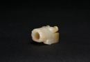 A Pale Celadon Jade Carving of a Recumbent Mythical Beast, Shang Dynasty - 2