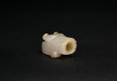 A Pale Celadon Jade Carving of a Recumbent Mythical Beast, Shang Dynasty - 3
