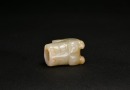A Pale Celadon Jade Carving of a Recumbent Mythical Beast, Shang Dynasty - 8