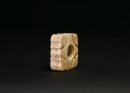 Hongshan Culture. A Carved Jade Square Ornament with Silkworm Motifs - 3