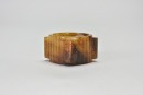A Carved Brown Jade Cong, Western Zhou