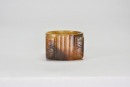 A Carved Brown Jade Cong, Western Zhou - 2