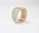 A Pale Celadon Jade Cong-Form Ring, Neolithic Period - 8