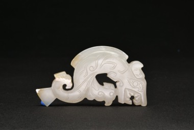 A Carved Pale Celadon Jade Double-Beast Pendant, Western Zhou Dynasty